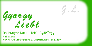 gyorgy liebl business card